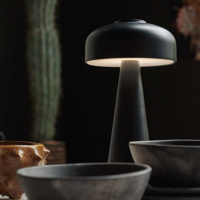 ADELAIDE PORTABLE TABLE LAMP, BLACK