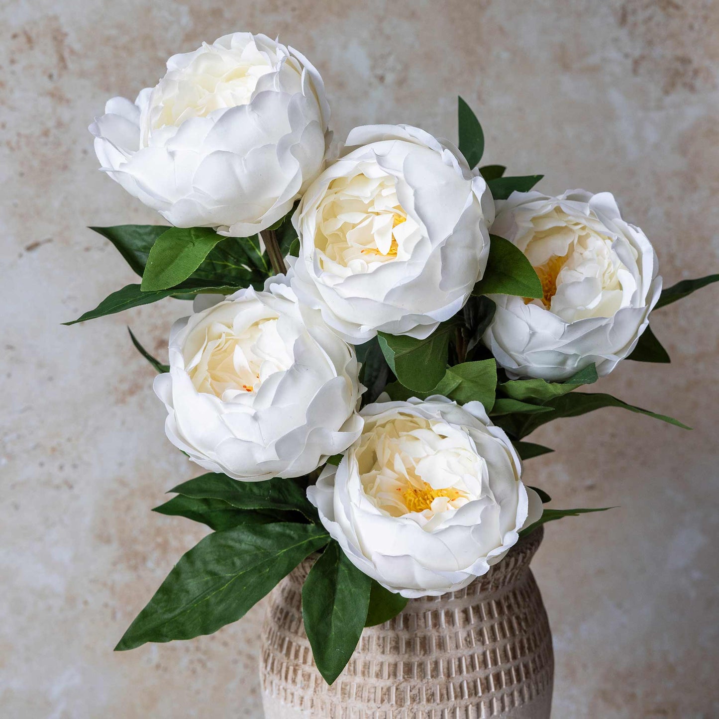 ARTIFICIAL REAL TOUCH PEONY, WHITE - *Pre-Order* - Shipping January 2026