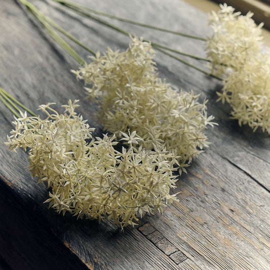 ARTIFICIAL ALLIUM CREAM BUNCH - In Stock