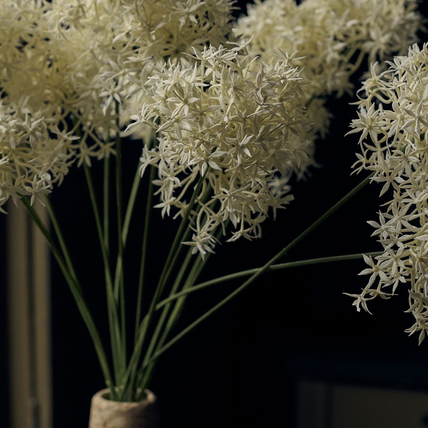 ARTIFICIAL ALLIUM CREAM BUNCH - In Stock