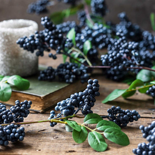 ARTIFICIAL BILBERRY BRANCH - *Pre-order* SHIPPING July 2026