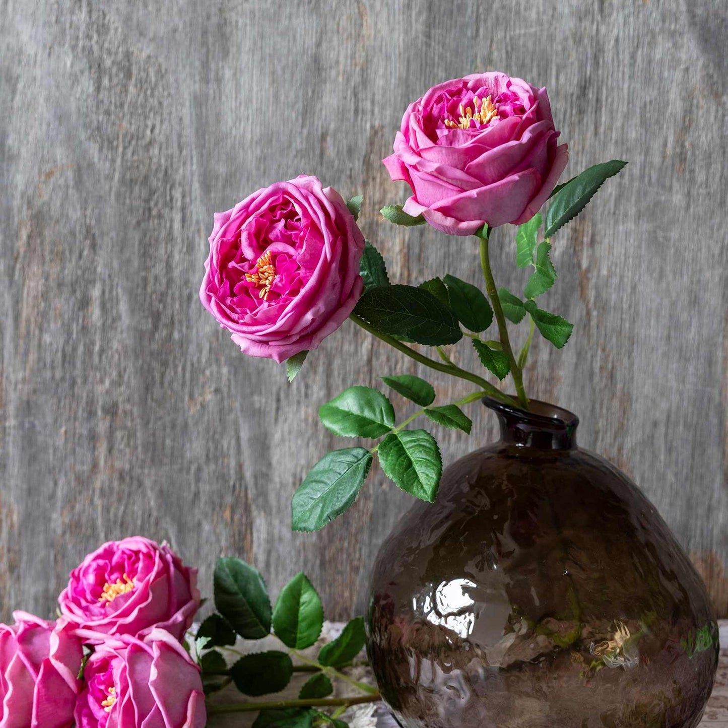 ARTIFICIAL REAL TOUCH GARDEN ROSE, MAUVE - *Pre-Order* - Shipping January 2026