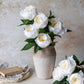 ARTIFICIAL REAL TOUCH PEONY, WHITE - *Pre-Order* - Shipping January 2026