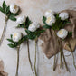 ARTIFICIAL REAL TOUCH PEONY, WHITE - *Pre-Order* - Shipping January 2026