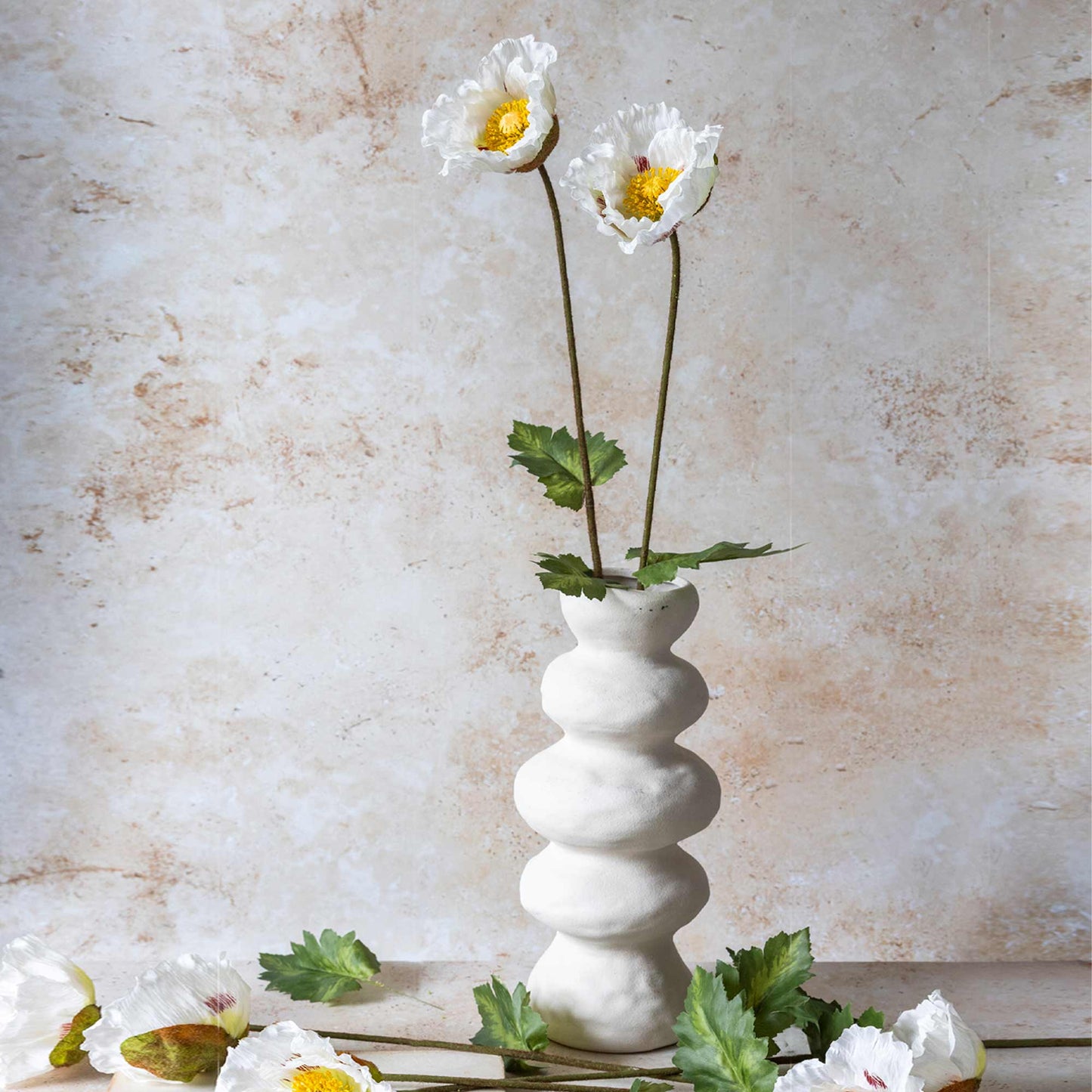 ARTIFICIAL POPPY, WHITE - *Pre-Order* - Shipping January 2026