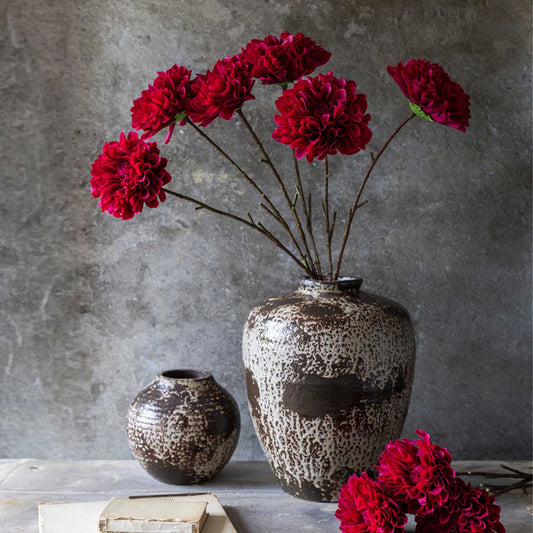 ARTIFICIAL REAL TOUCH DAHLIA, RUBY - LARGE - *Pre-order* SHIPPING June 2026