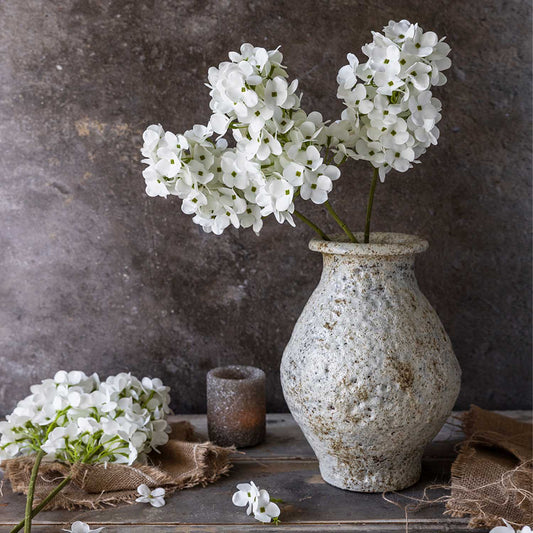 ARTIFICIAL REAL TOUCH HYDRANGEA CONE, CREAM - *Pre-order* SHIPPING June 2026