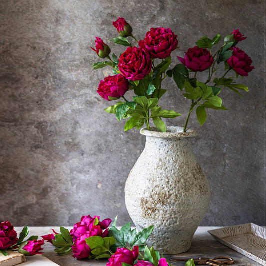 ARTIFICIAL REAL TOUCH PEONY, RUBY - *Pre-order* SHIPPING June 2026