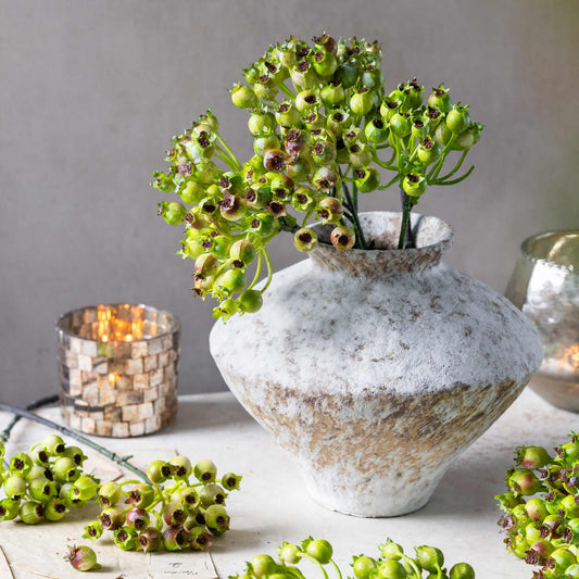 ARTIFICIAL ROSEHIP BUNCH, OLIVE - *Pre-order* - Shipping December 2025