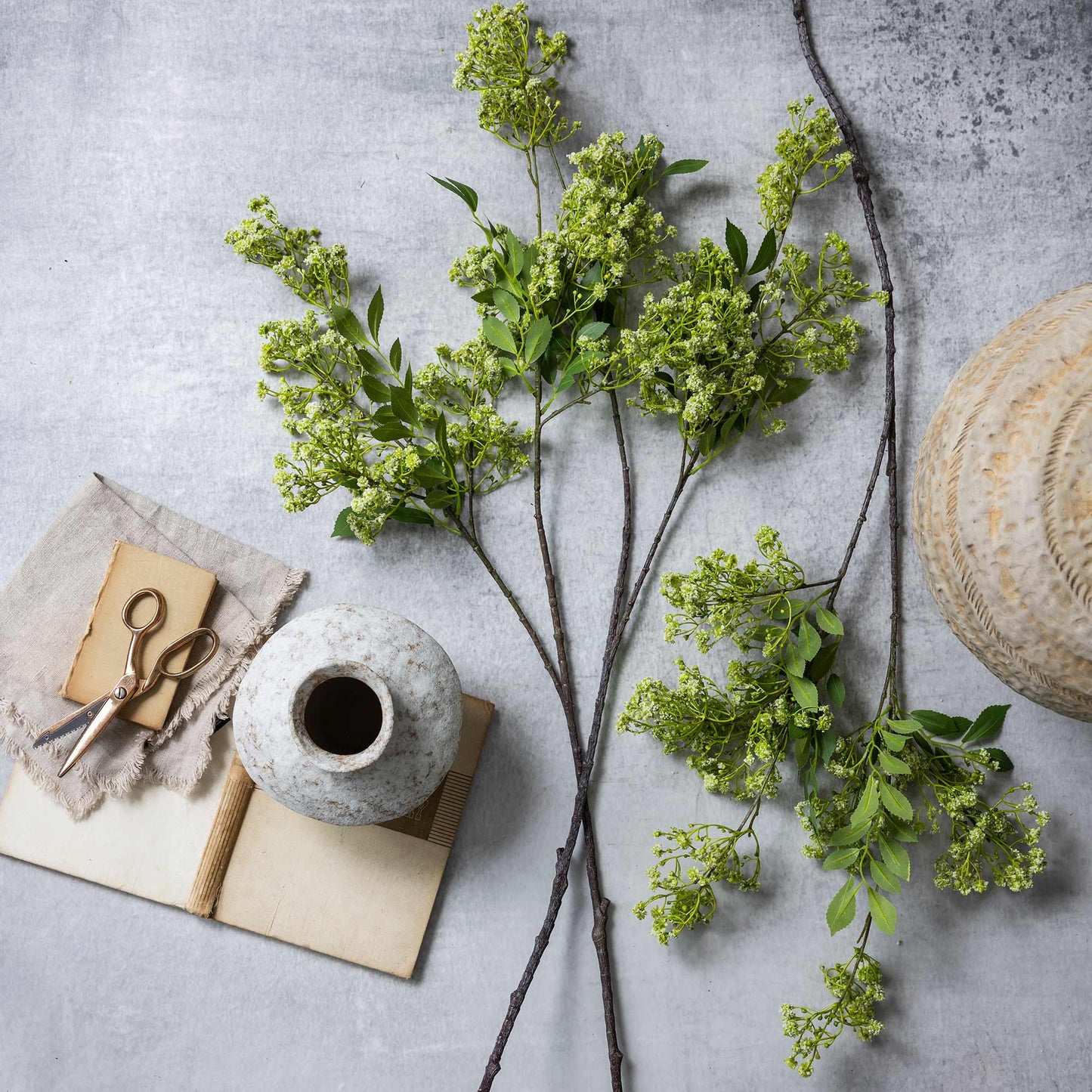 ARTIFICIAL SUMMER GARDEN BRANCH - *Pre-Order* - Shipping January 2026