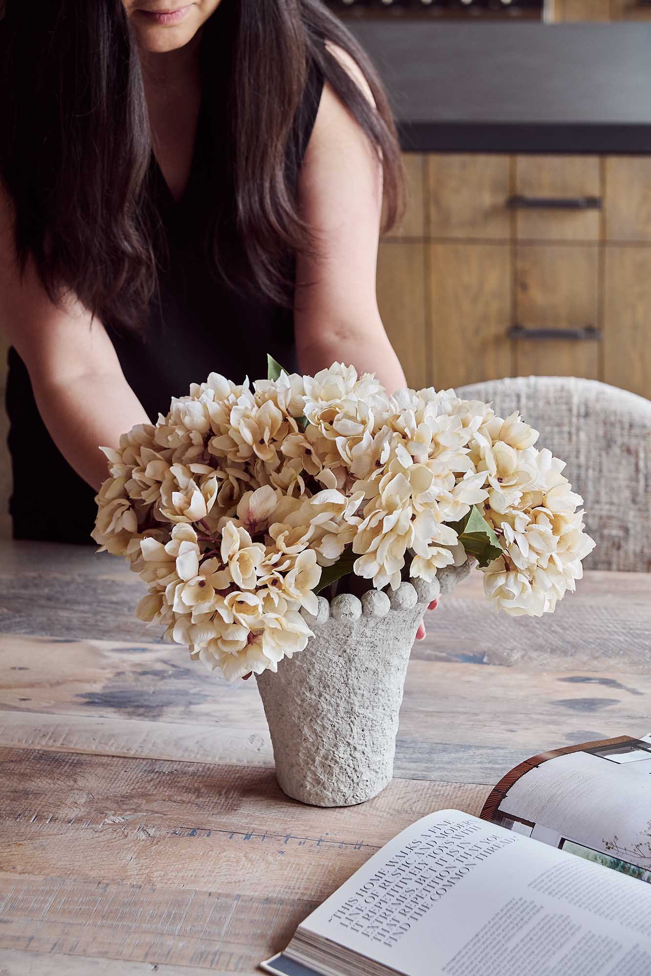 HYDRANGEA MORNING MIST FAUX FLORAL BUNDLE