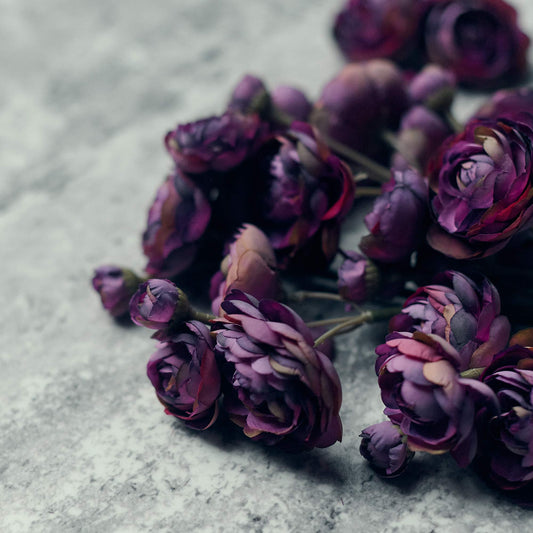 ARTIFICIAL RANUNCULUS BUNCH PURPLE
