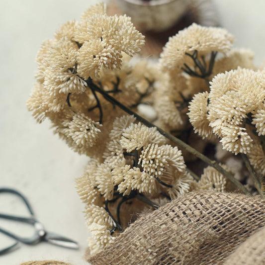 ARTIFICIAL SEDUM CREAM - In Stock