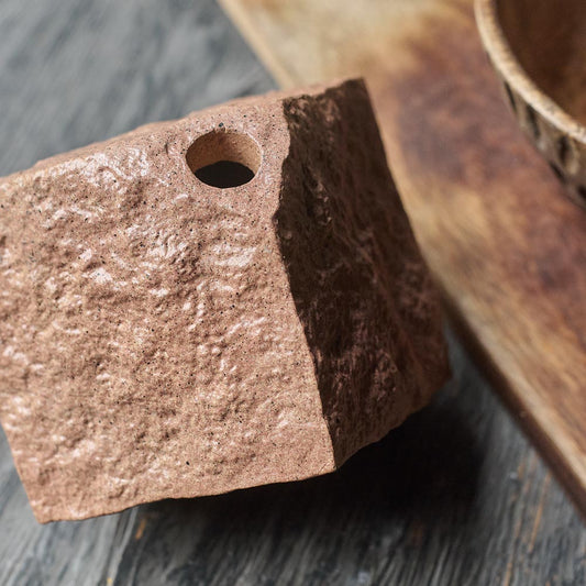 FLOYD GEOMETRIC VASE - BRICK