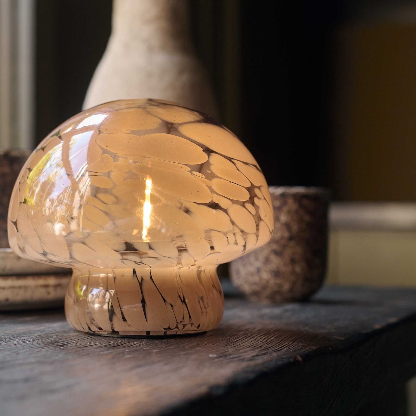 PANDORA PORTABLE TABLE LAMP, CARAMEL
